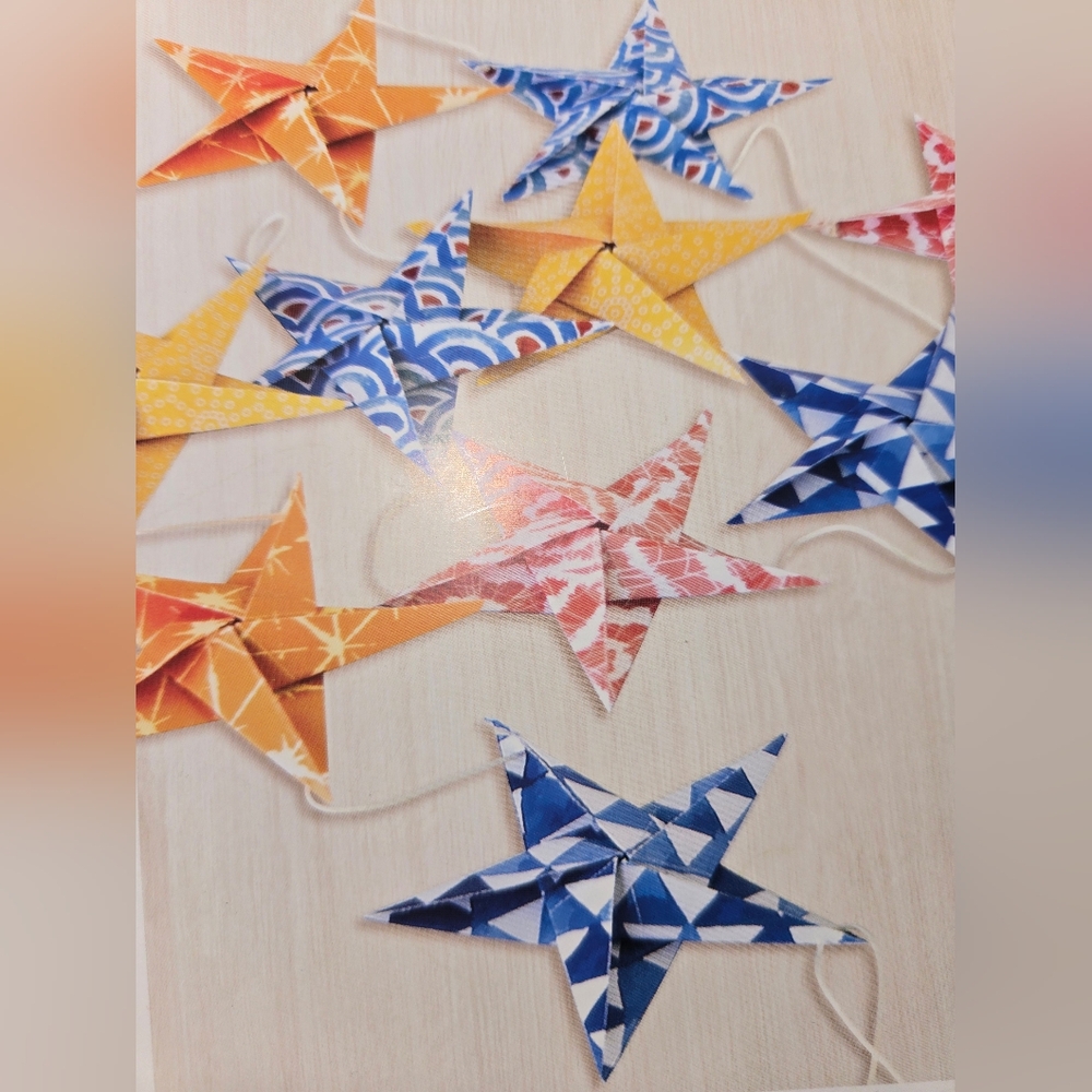 Hillfolk Star Garland Origami Kit By Dimensions By Design NIP - Picture 2 of 9